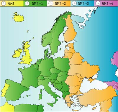 Timezones in Europe