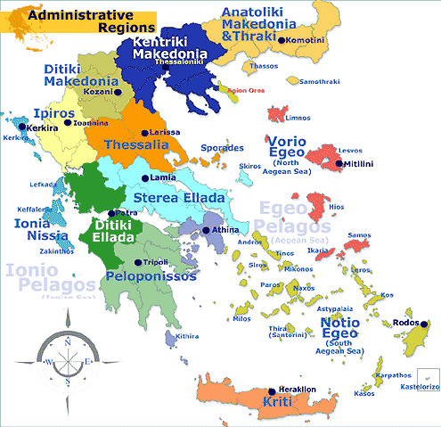 Administrative regions in Greece
