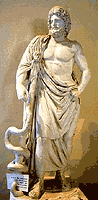 Statue of Asklepios in the museum of Epidavros