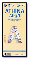 Borch kaart van Athene