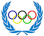 Het vredesembleem van de Olympische Beweging