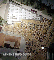 Μακέτα των ανασκαφών στην περιοχή Μακρυγιάννη κάτω από το νέο Μουσείο της Ακρόπολης