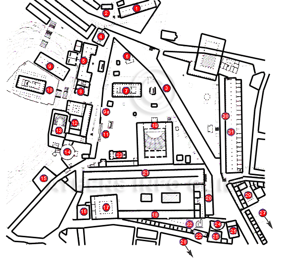 Interactieve plattegrond van de Oude Agora van Athene