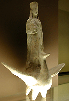 Aphrodite Ourania op een vliegende gans (500-475 VC – Louvre Parijs)