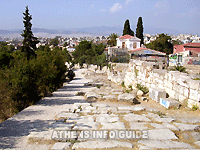The Panathenaic Way leading down from the Acropolis to the Ancient Agora