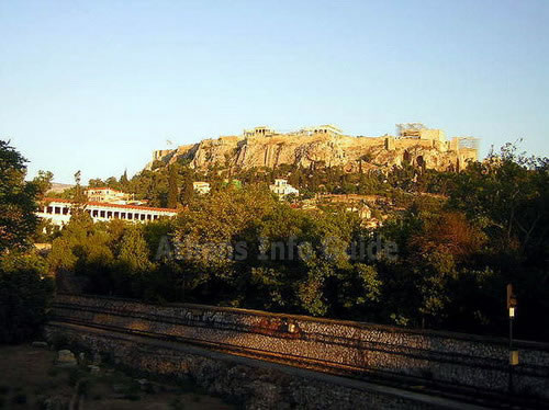 Deel van de Oude Agora en de Akropolis