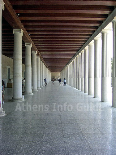 The double colonnade of the Stoa of Attalos