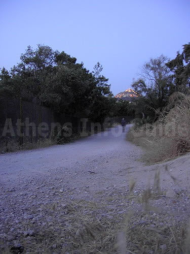 Lykavittos Hill from the Ancient Agora