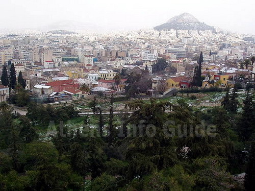 Lykavittos Hill from Philopappou Hill