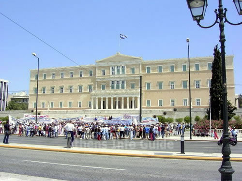 The Greek Parliament building on Syntagma Square, Athens