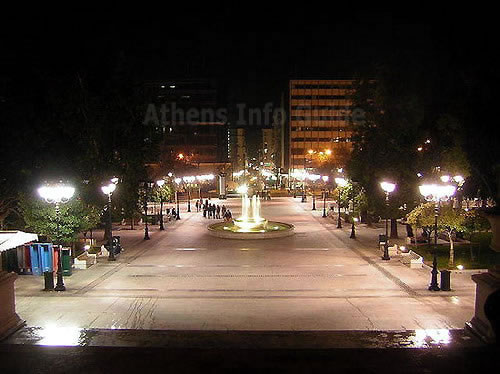Syntagma Square at night