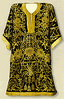 Шёлковая одежда «саккос», вышитая золотой нитью — Византийский музей