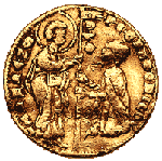 Gouden munt met de afbeelding van Marcus Aurelius (161-181) uit een verzameling geschonken door de gebroeders Zarifis - Numismatisch Museum Athene