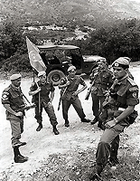 UNFICYP, Kato Pyrgos, Cyprus, April 1964. The United Nations Security Council established the United Nations Peacekeeping Force in Cyprus to help prevent a recurrence of hostilities between Turk and Greek Cypriots. The force was comprised of contingents from Canada, Finland, Ireland, Sweden and the United Kingdom