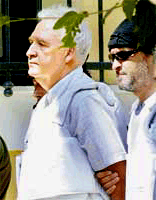 Alexandros Giotopoulos, de leider van N17, bij zijn arrestatie