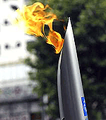 The Olympic Torch in Athens