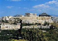 Вид на Акрополь с холма Филопаппу
