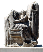 Групповая скульптура рядом с Храмом Гефеста на Древней Агоре