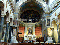 The inside of the Agio Dionysios Areopagitis church