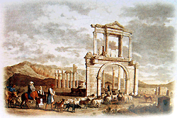 Drawing of Hadrian’s Arch by J. Stuart (1753)