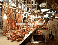 The meat market at the Varvakios Agora