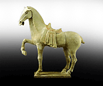 Ferghana horse, Tang dynasty (618-907 AD). Gift of George Eumorphopoulos - Benaki Museum (photo Makis Skiadaressis)